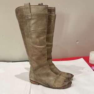 Frye Tan Leather Over the Knee Boots